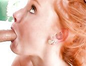 Huge Cumshot On The Cute Freckled Redhead