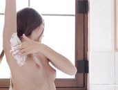 Pink Panties Girl Shaves Her Body In The Bathroom