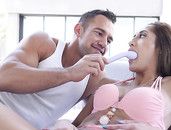 Pornstar Mouth And Pussy Swallow His Big Cock