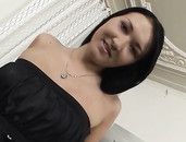 Tits And Ass Teasing Babe In Black Stockings